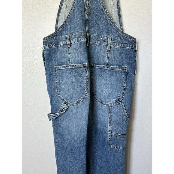 Pilcro The Lex Bib Overalls 30. Distressed Raw Hem Cargo Y2K  display picture 1